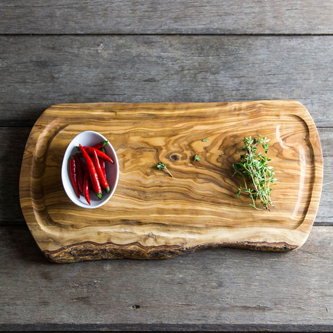 Rustic Olive Wood Serving/Carving Board - 3 Sizes