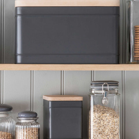 Borough Bread Bin Charcoal - GardenTrading