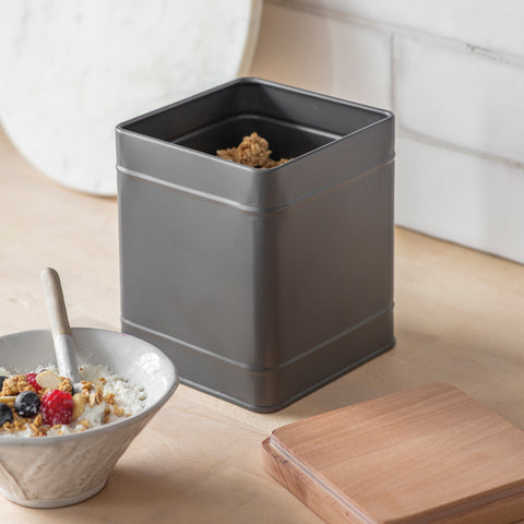 Borough Canister Large Charcoal - GardenTrading