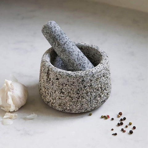 Granite Pestle & Mortar Natural - GardenTrading