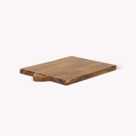 Large Natural Teak Chopping Board - GardenTrading