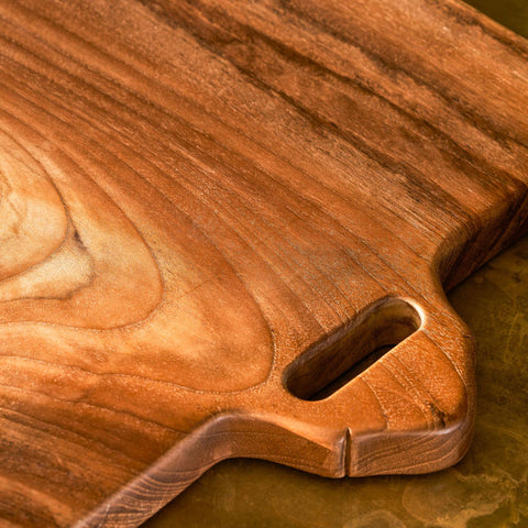 Large Natural Teak Chopping Board - GardenTrading