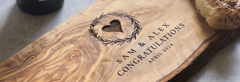 PERSONALISED OLIVE WOOD BOARDS