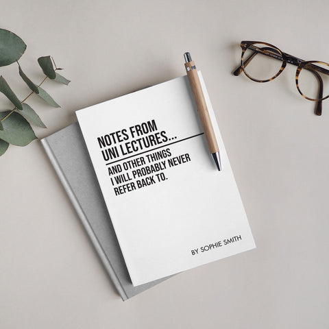 Personalised "Notes from University Lectures" Notepad