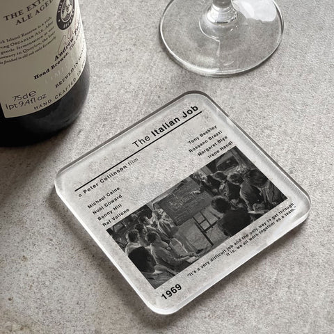 The Italian Job Movie Poster Acrylic Coaster