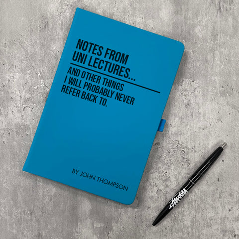 Personalised "Notes from University Lectures" Notepad