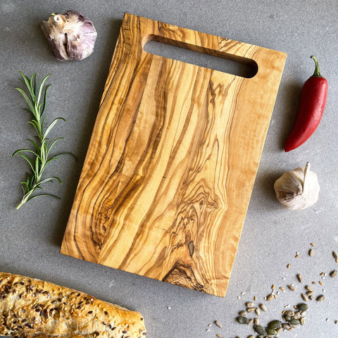 Mediterranean Italian Olive Wood Cheese, Cutting, Serving Board