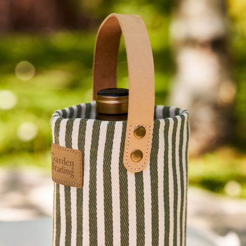 Wine Bottle Bag Moss Green - GardenTrading