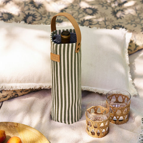 Kimmeridge Bottle Bag Moss Green - GardenTrading