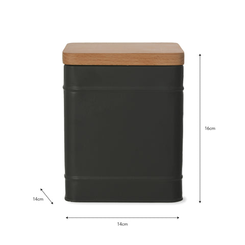 Borough Canister Large Charcoal - GardenTrading