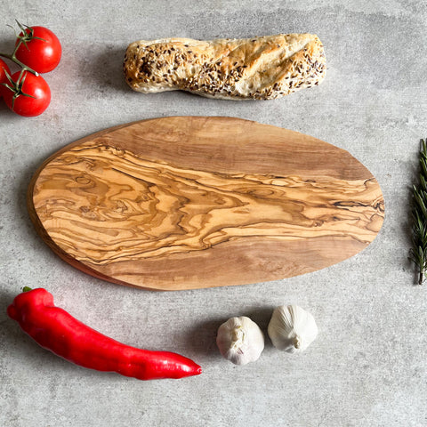Rustic Oval Olive Wood Cheese/Chopping Board