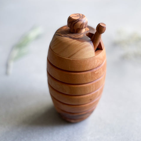 2 Piece Honey Pot and Honey Drizzler Set