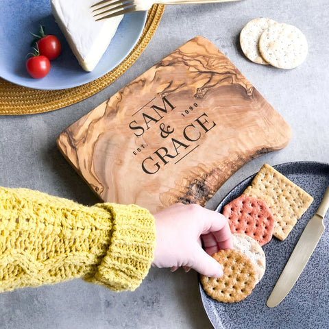 Personalised Custom Rustic Wooden Cutting Board