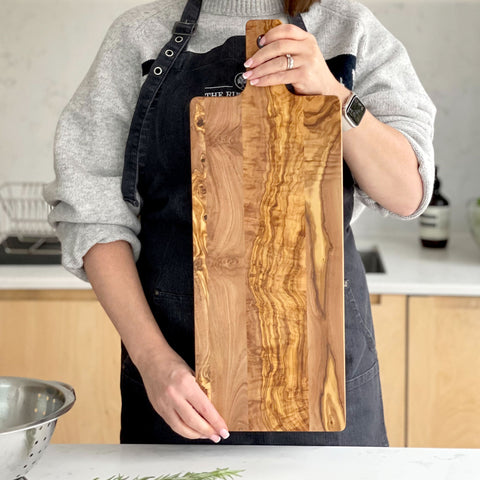 Large Mediterranean Olive Wood Cheese, Serving, Charcuterie Board