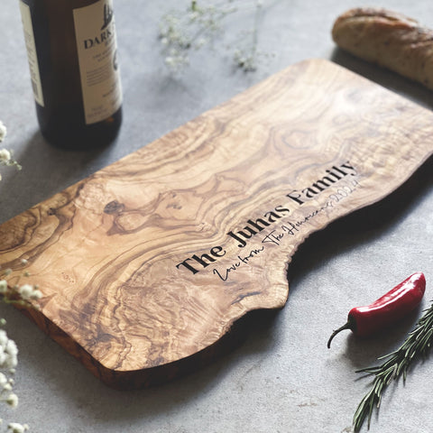 Personalised Natural Wooden Serving Board