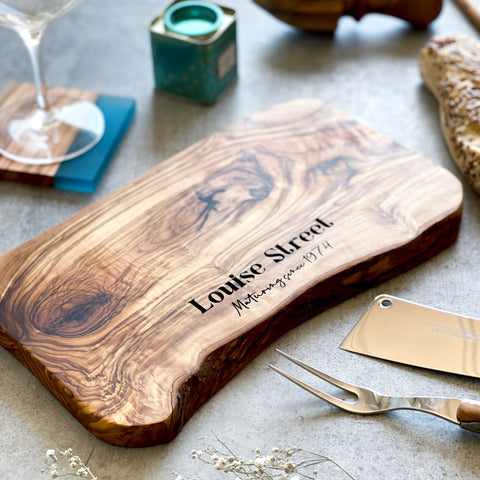 Personalised Natural Wooden Serving Board