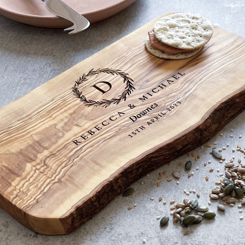 Personalised Rustic Wedding Cheeseboard