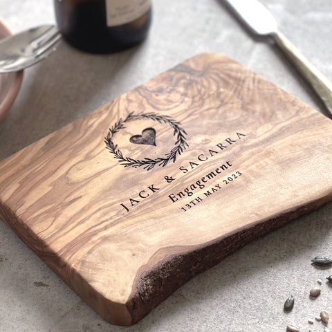 Personalised Rustic Wedding Cheeseboard