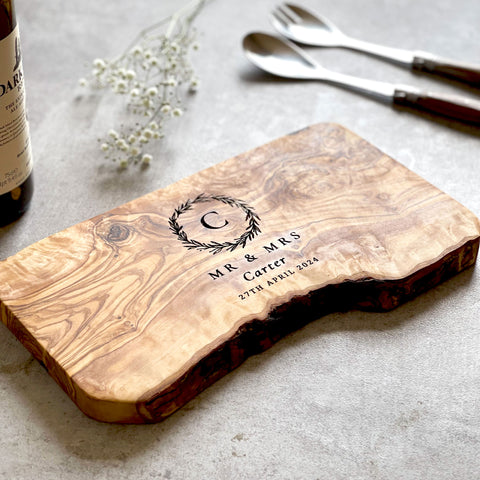Personalised Rustic Wedding Cheeseboard