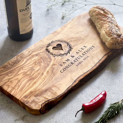 Personalised Rustic Wedding Cheeseboard