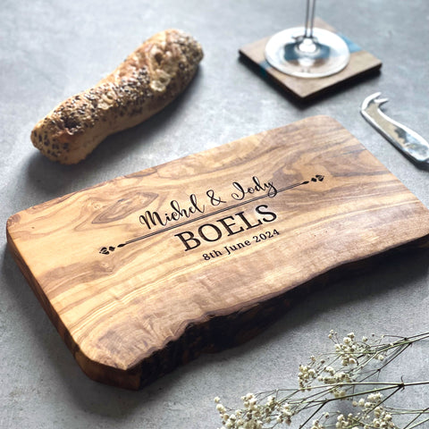 Personalised Rustic Cutting Board Wedding Gift