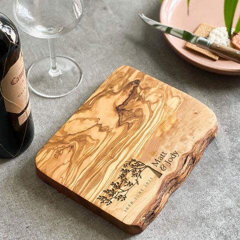 Personalised Rustic Cheeseboard Wedding Gift