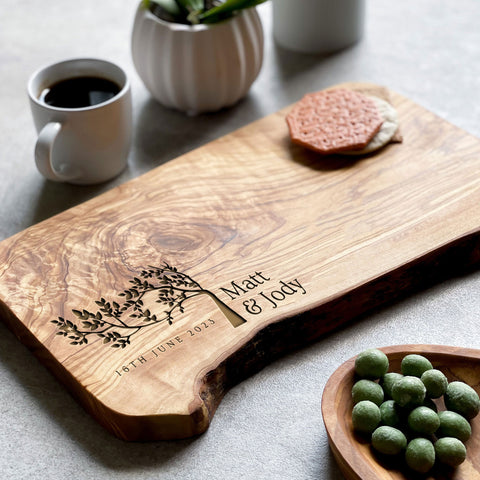Personalised Rustic Cheeseboard Wedding Gift