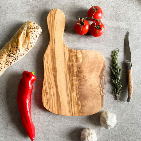 Rustic Olive Wood Cheese Board