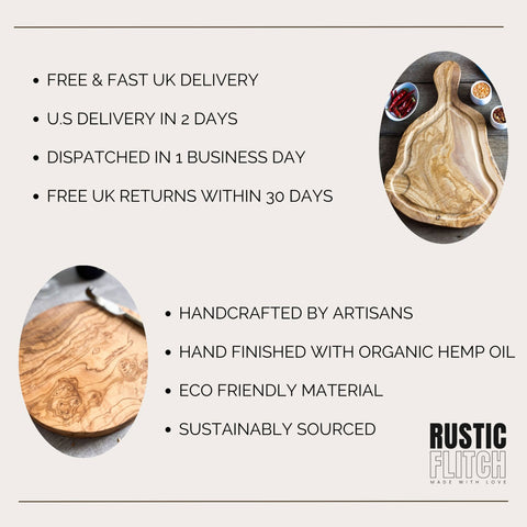 Olive Wood Round Chopping/Cheese Board