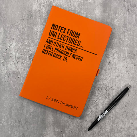 Personalised "Notes from University Lectures" Notepad