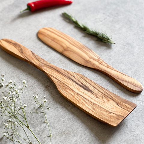 Olive Wood Spatula Set
