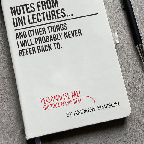 Personalised "Notes from University Lectures" Notepad