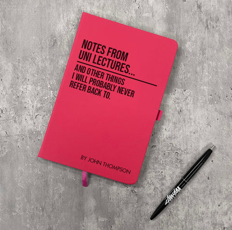 Personalised "Notes from University Lectures" Notepad