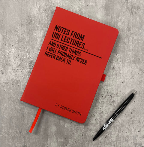 Personalised "Notes from University Lectures" Notepad