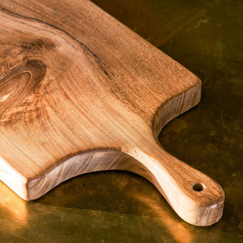 Large Natural Teak Chopping Board - GardenTrading