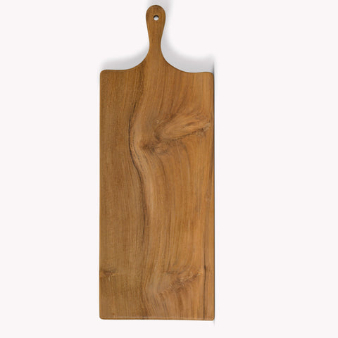 Large Natural Teak Chopping Board - GardenTrading