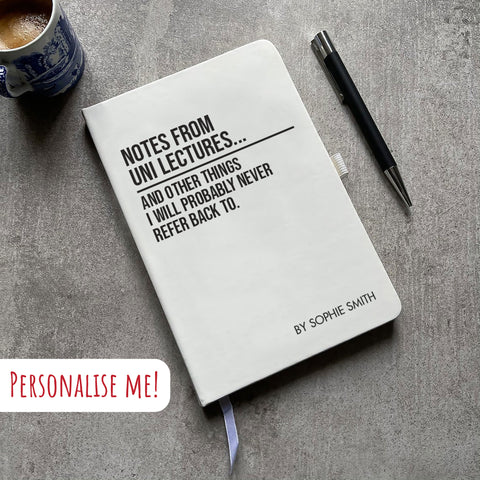 Personalised "Notes from University Lectures" Notepad