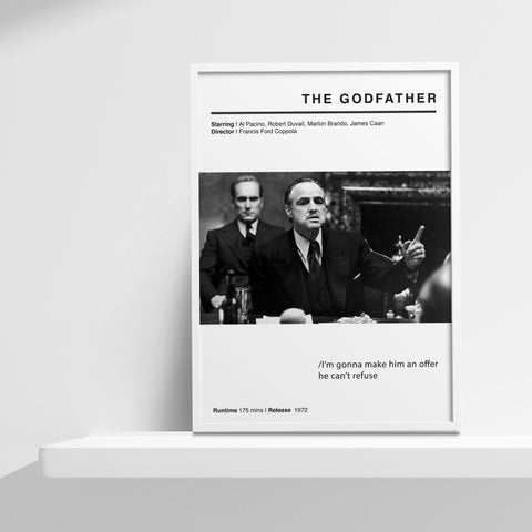 The Godfather Movie Poster Wall Art