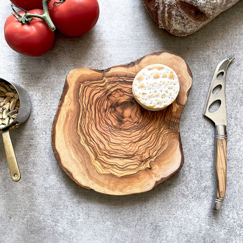 Natural Rustic Olive Wood Cheese Board