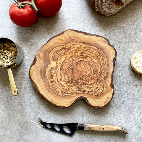 Natural Rustic Olive Wood Cheese Board