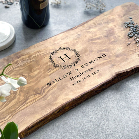 Personalised Rustic Wedding Cheeseboard
