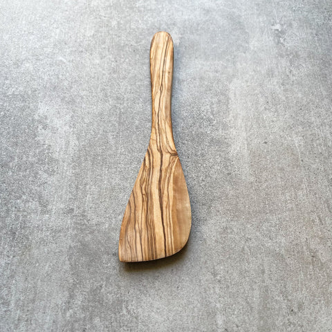 Italian Olive Wood Curved Spatula