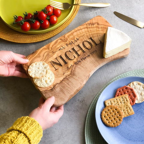Personalised Wedding / Anniversary Cheese Board