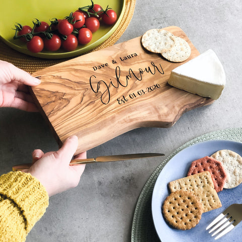 Personalised Anniversary Cheese Board