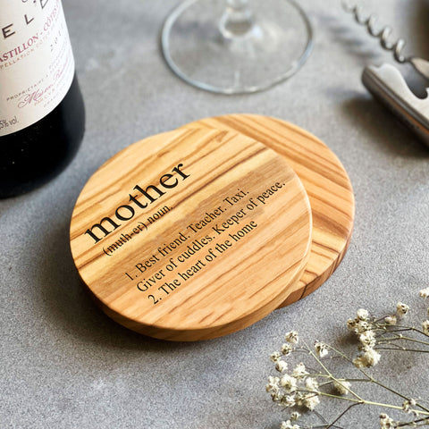 Mother Definition Wine and Coffee Table Coaster