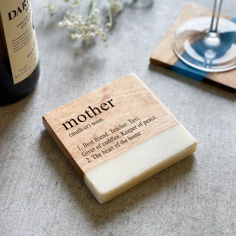 Mother Definition Wine and Coffee Table Coaster