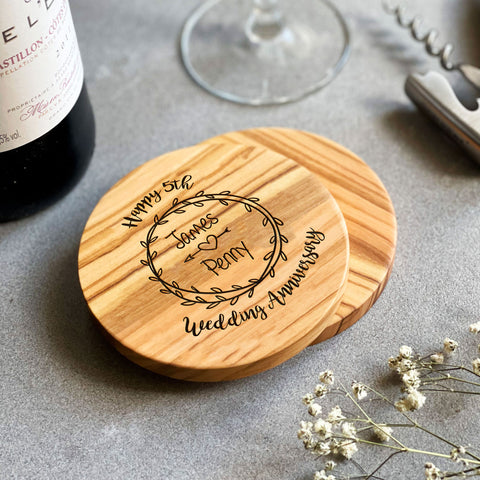 Personalised Anniversary Coffee Table Coaster