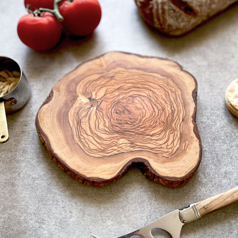 Natural Rustic Olive Wood Cheese Board