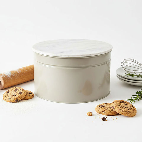 Cake Tin with Solid Marble Lid