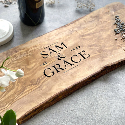 Personalised Custom Rustic Wooden Cutting Board